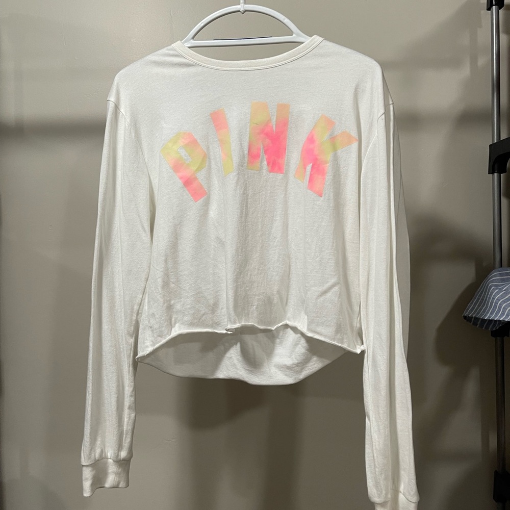 PINK crop long sleeve t-shirt
